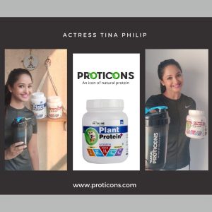 Actress Tina Philip with Proticons