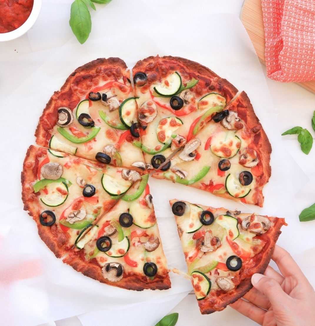 Vegetarian Pizza recipe with pea protein